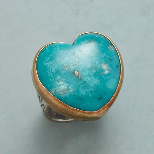 TURQUOISE HEARTBEAT RING view 1