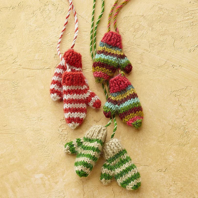 FROSTY MITTENS ON A STRING, SET OF 3 view 1