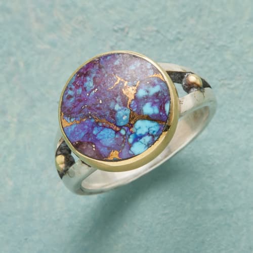 Turquoise Violet Ring View 1