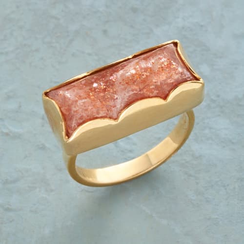 SCALLOPED SUNSTONE RING view 1