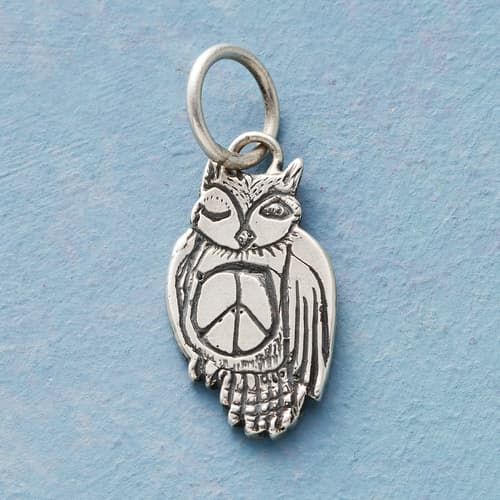 Ss Peaceful Owl Charm View 1
