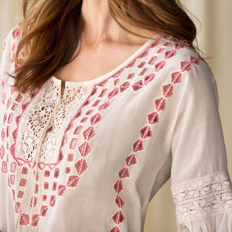TUNIC WITH PINK EMBROIDERY view 1