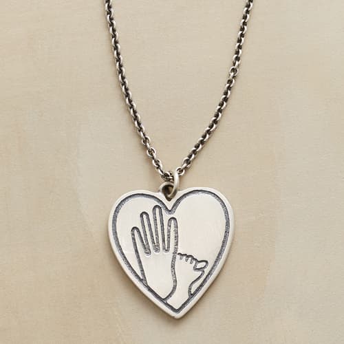 HEART AND HAND NECKLACE view 1