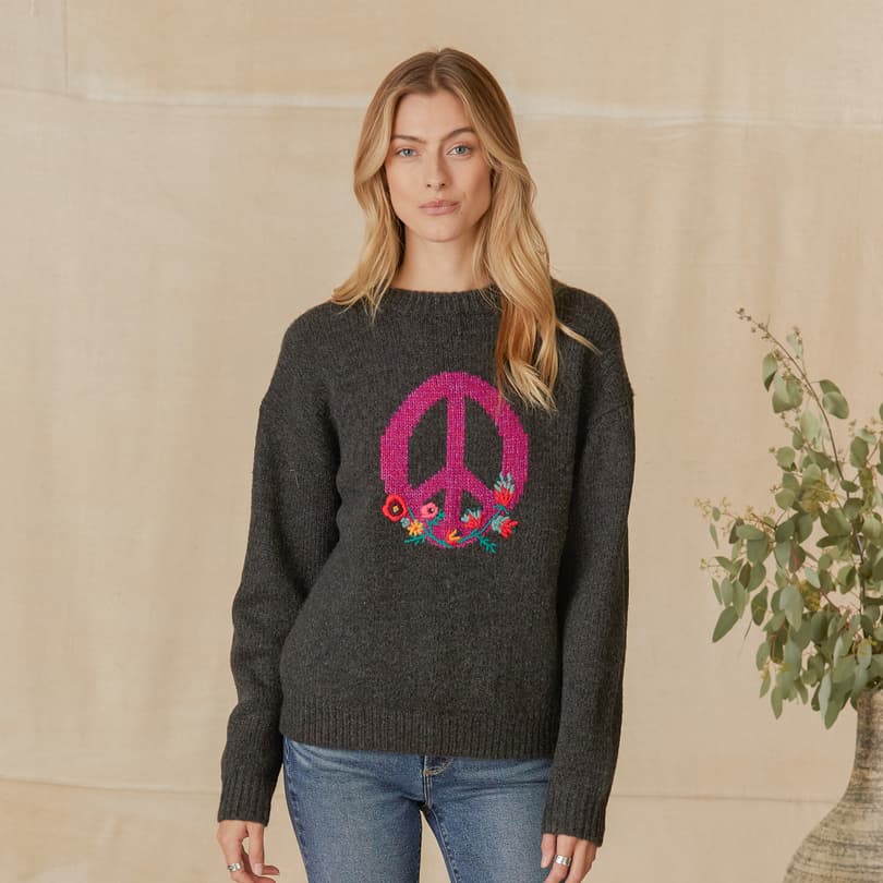 Floral Peace Sweater - Petites View 2