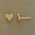 GOLD DIPPED LITTLE HEARTS EARRINGS view 1