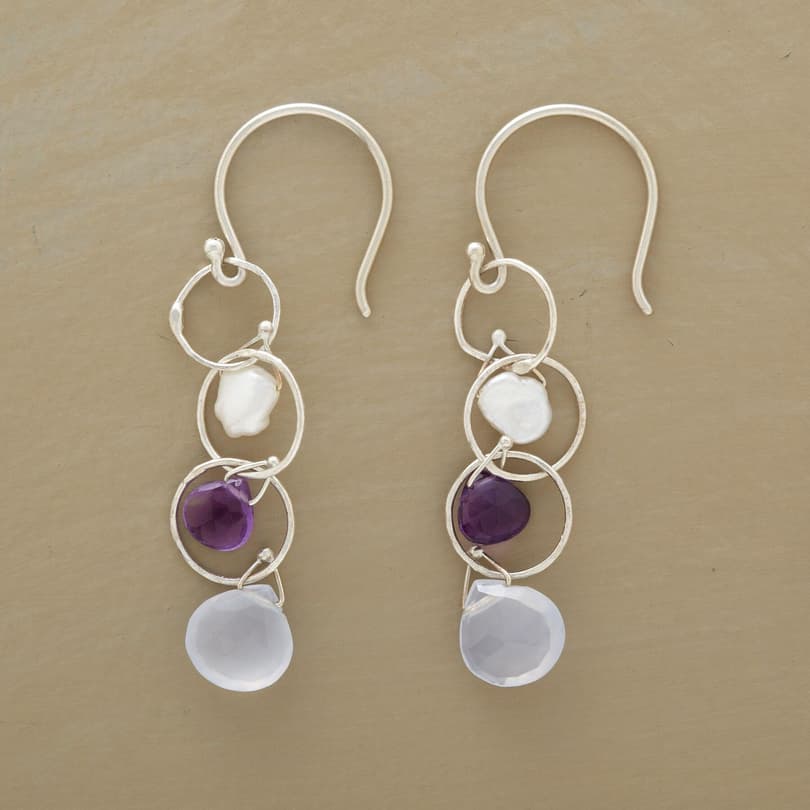 CIRCLES WITH STONES EARRINGS view 1