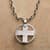 STERLING CROSS MEDALLION NECKLACE view 1