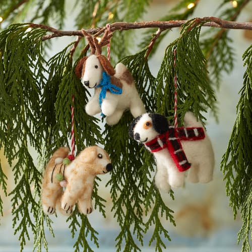 Decked Out Dogs Ornament Set