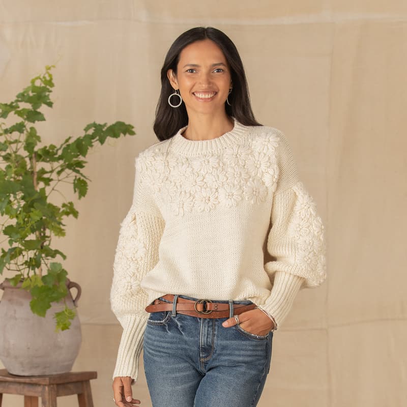 Snow Blossoms Sweater