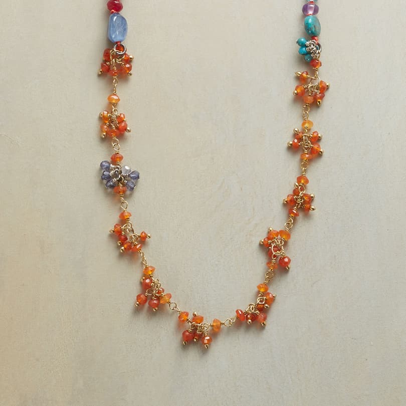 CARNELIAN CLUSTERS NECKLACE view 1