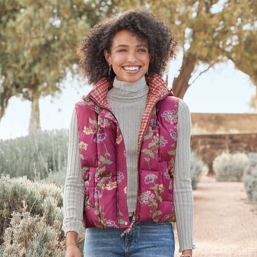 Tundra Bloom Reversible Vest View 1
