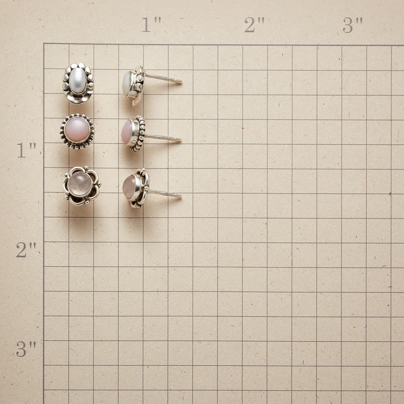 BARELY BLUSHING EARRING TRIO view 1