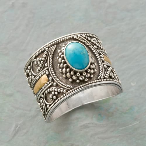 Top It Off Turquoise Ring View 1