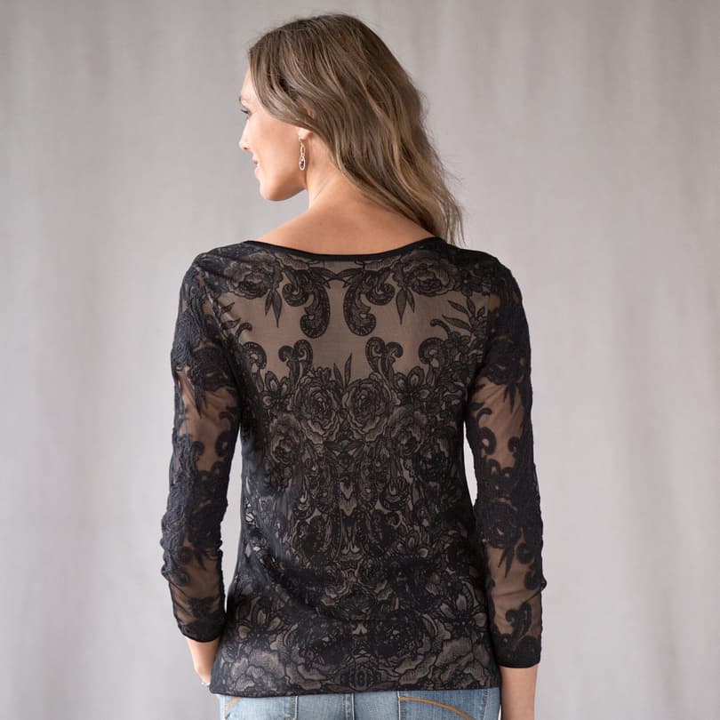 SLEIGHT OF HAND LACE TOP view 1