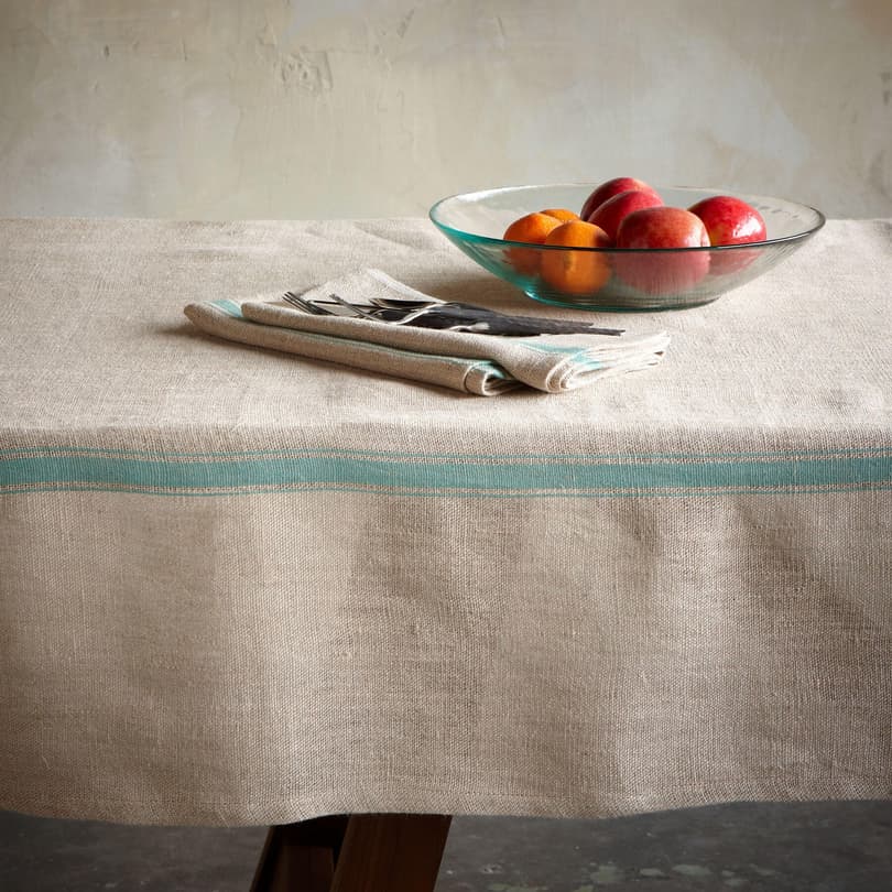PROVENCE LINEN TABLECLOTH view 1 GREEN