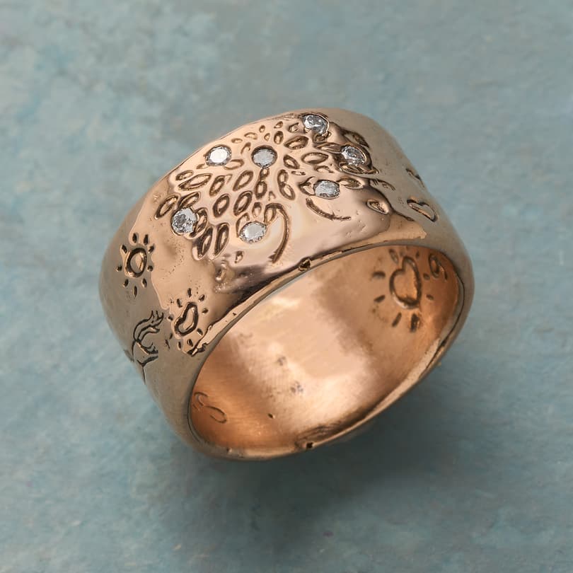 Dappled Forest Ring, Rose Gold View 1