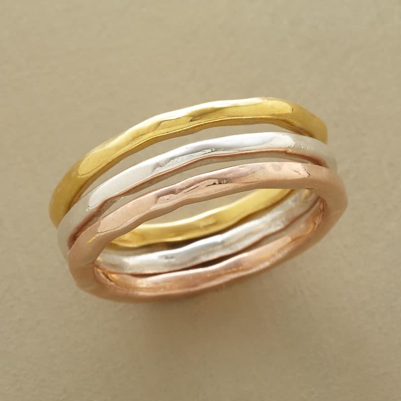TRICOLOR RING SET S/3 view 1