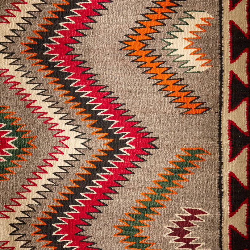 1930s Navajo Red Mesa Outline Weaving View 4