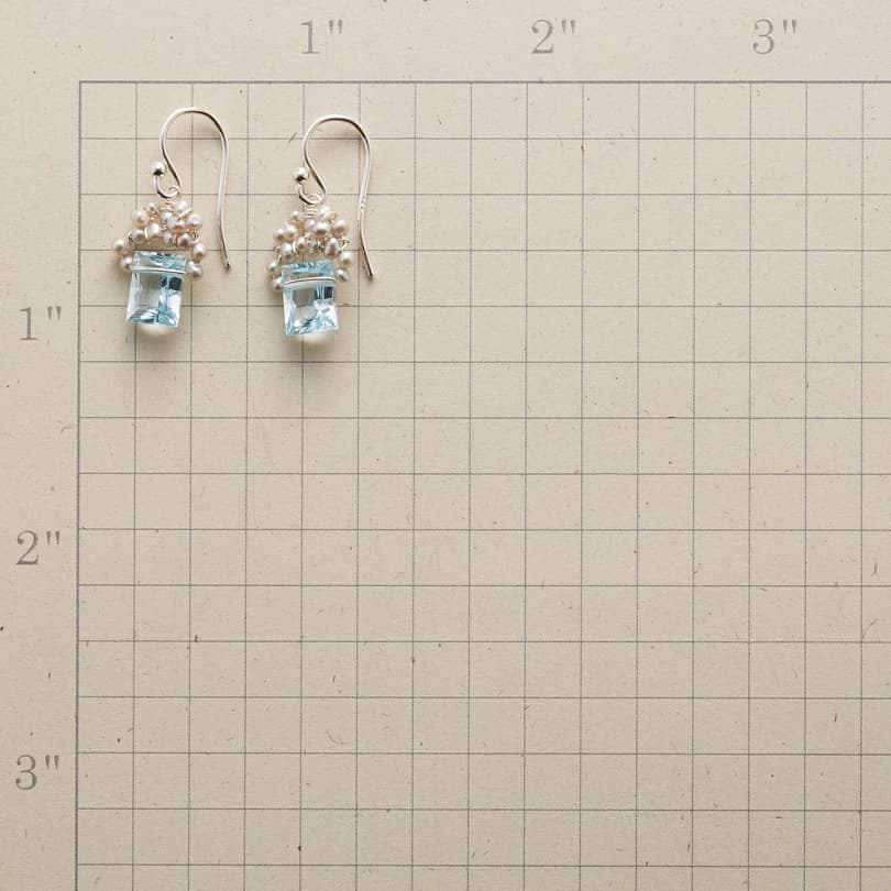 FROSTED BLUE TOPAZ EARRINGS view 1