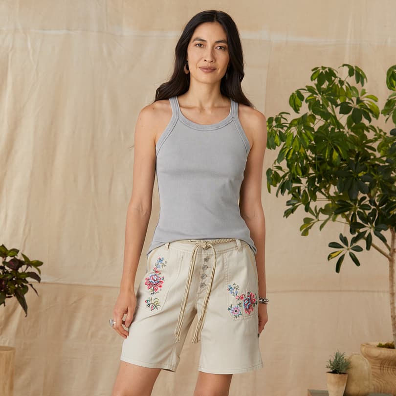 Odyssey Floral Shorts - Petites View 2
