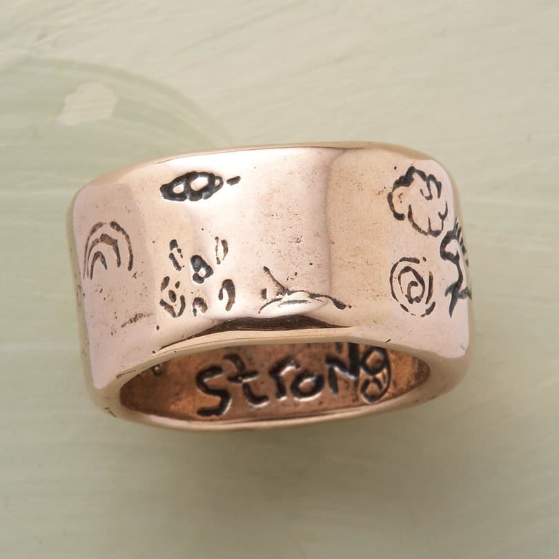 ROSE GOLD STRENGTH RING view 1