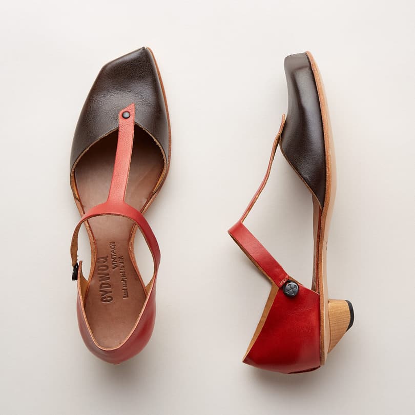 RHONA T-STRAP SHOES BY CYDWOQ view 1 BROWN/RED