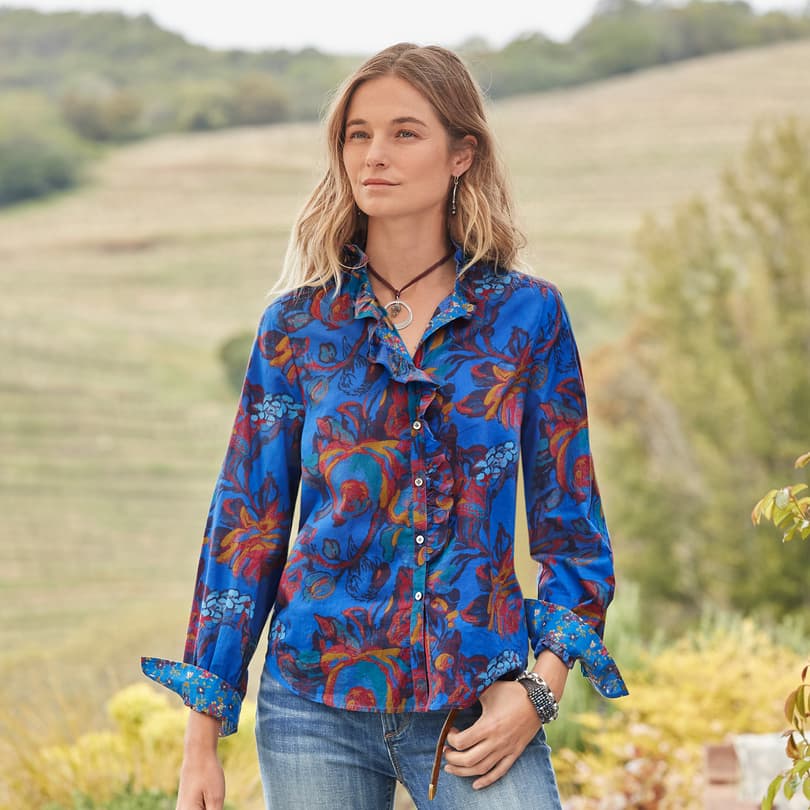 Abstract Florals Shirt, Petite View 3
