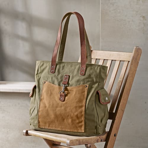 Valley &amp; Sky Tote View 3Army-Green