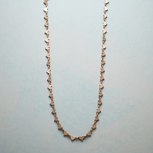 14KT ROSE CHAIN OF HEARTS NECKLACE view 1