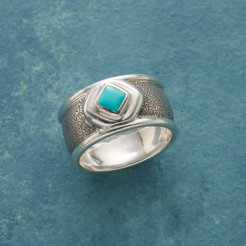 Textural Turquoise Ring View 1