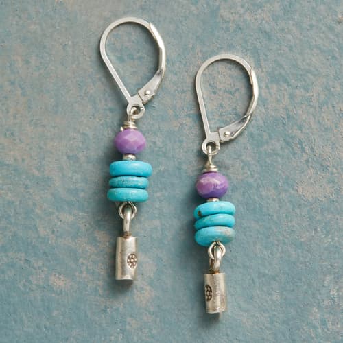 Turquoise Triplets Earrings View 1