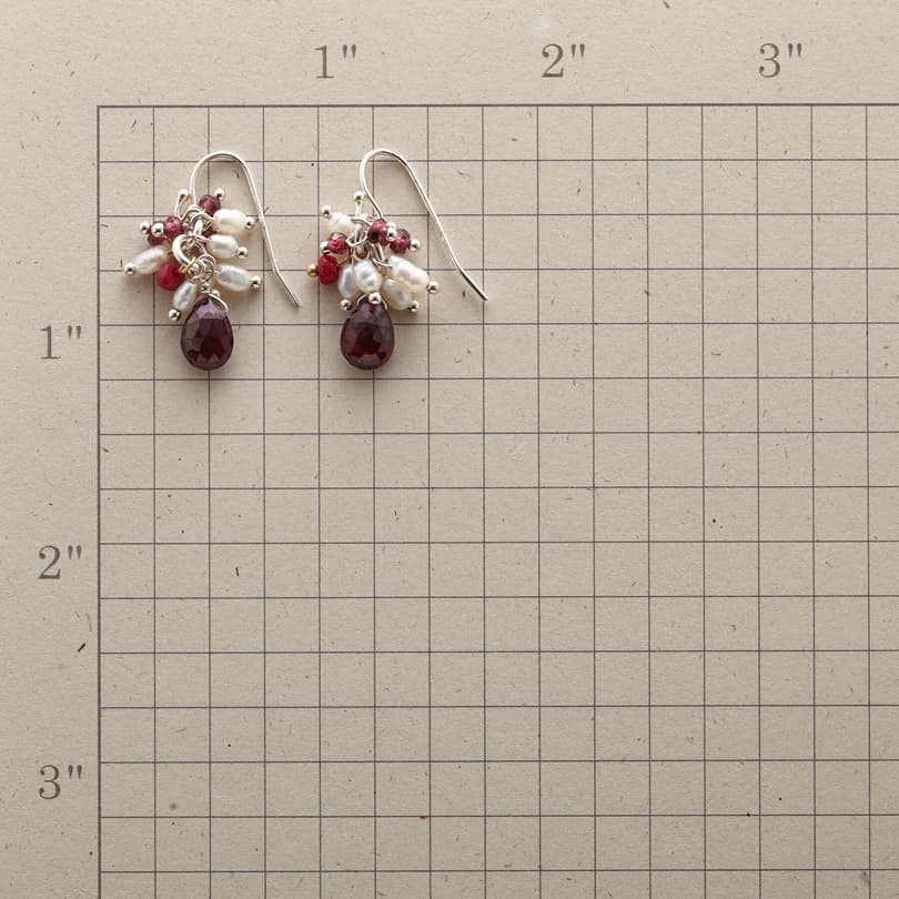 RED ON WHITE EARRINGS view 1