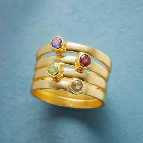 Jeweled Quartet Ring View 1