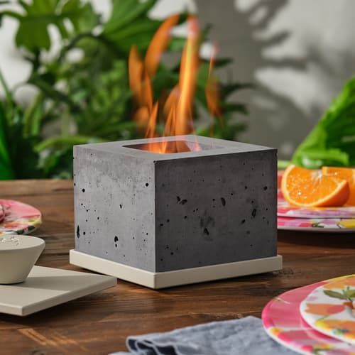 Personal Tabletop Fireplace - Square View 1