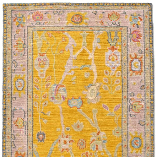 Gulbahar Oushak Hand-Knotted Rug, Large View 1