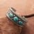 ROYSTON TURQUOISE TRIO STERLING CUFF view 1