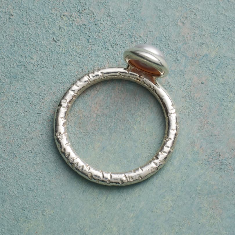 Silver Pearl Ring View 2