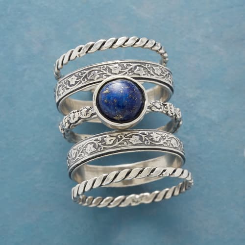 BLUE PLANET RINGS, SET OF 5 View 1