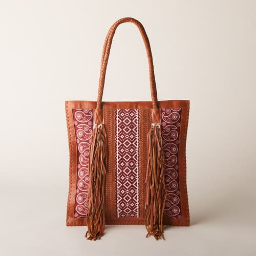 JOSS TOTE view 1 RED/COGNC