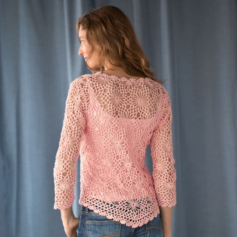 CROCHETED DAISY SWEATER view 1