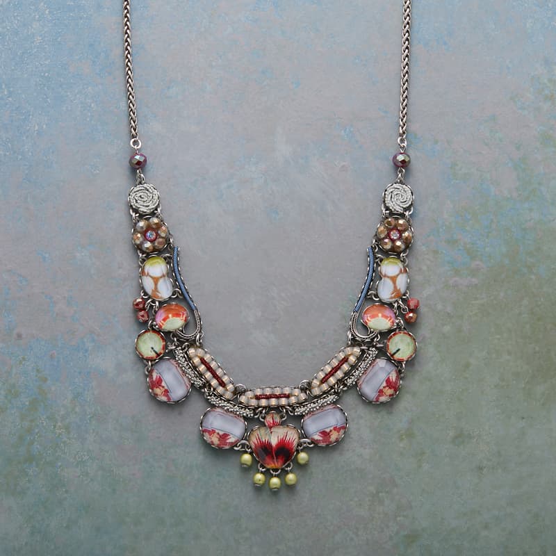 Scarlet Blooms Necklace