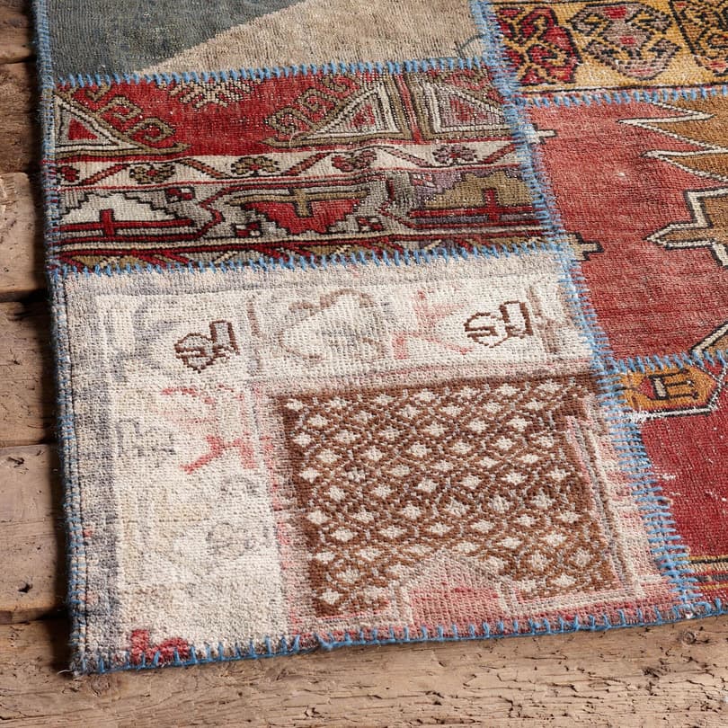 ANATOLIA PATCHWORK HAND-KNOTTED RUG view 1