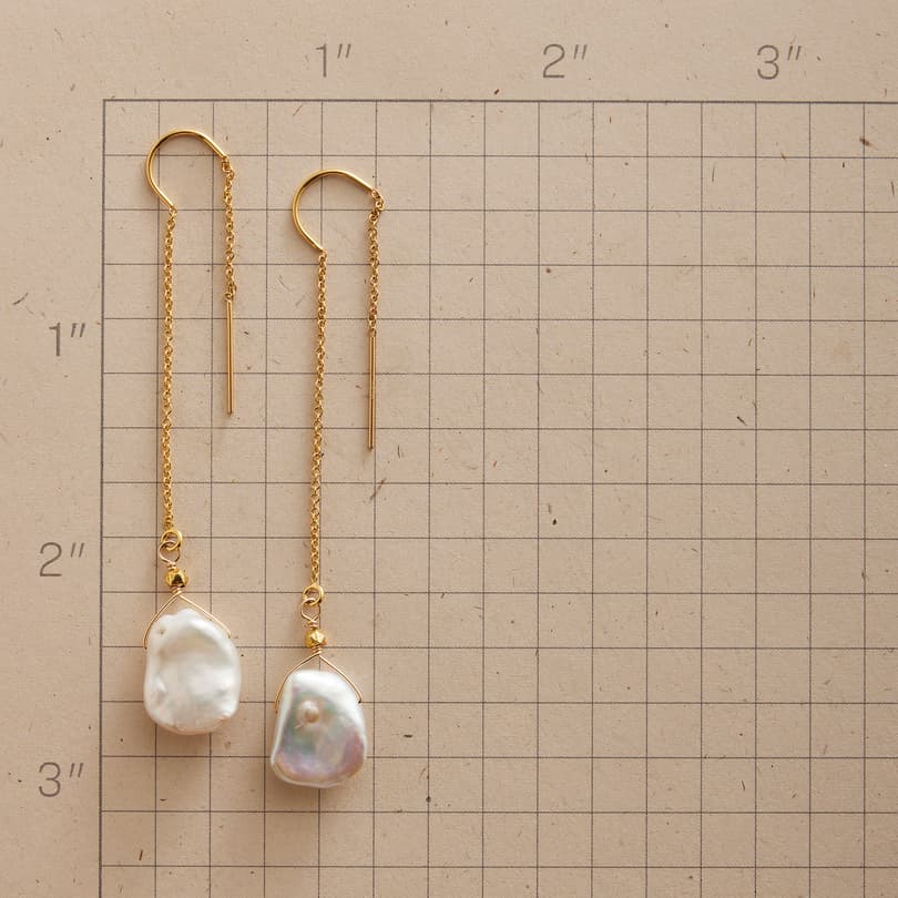 Pearl Pass Through Earrings View 2