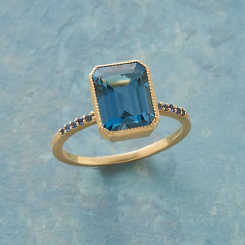 Elegance In Blue Ring View 1