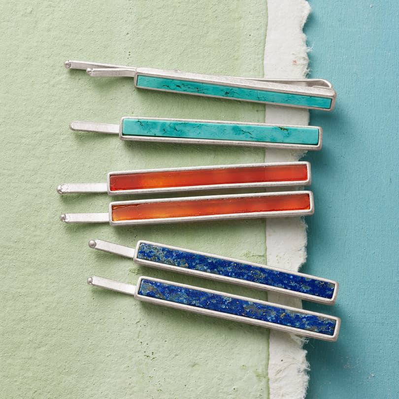Turquoise Bobby Pins View 2