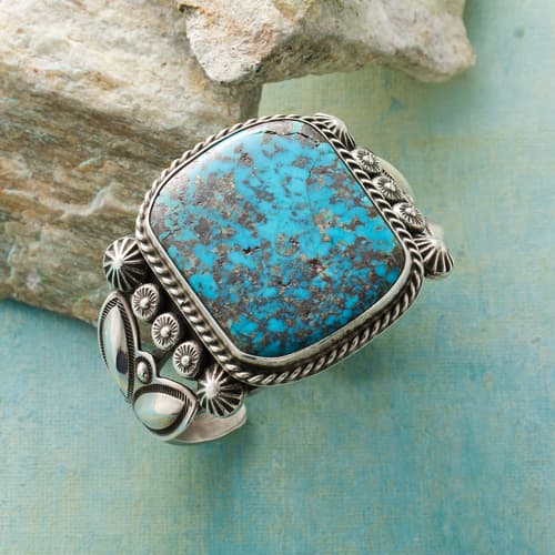 Ed Yazzie Turquoise Cuff View 1