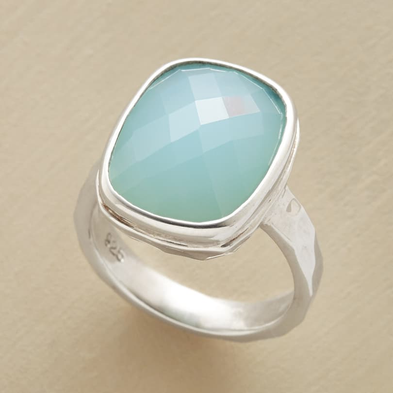 CHECKED CHALCEDONY RING view 1