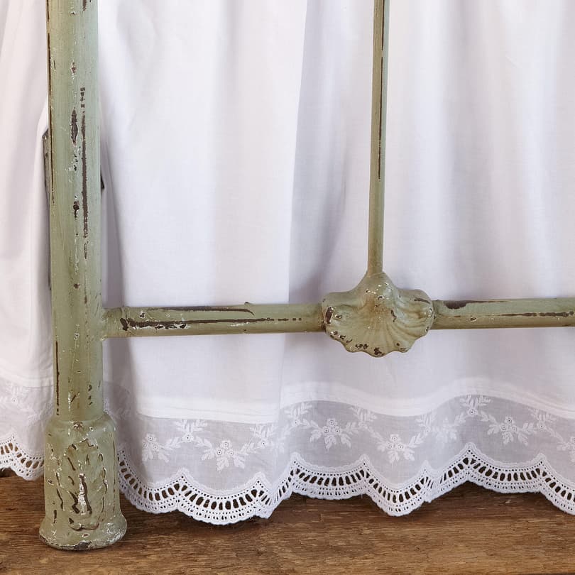 DOWNTON EMBROIDERED BEDSKIRT view 1 WHITE