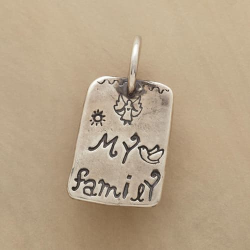 STERLING SILVER MY FAMILY CHARM view 1