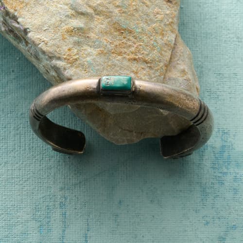 Curved Turquoise Cuff View 1